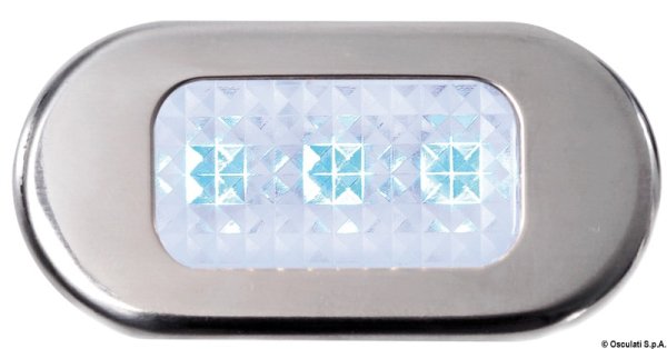 Luce cortesia inox 3 LED blu - 13.181.03